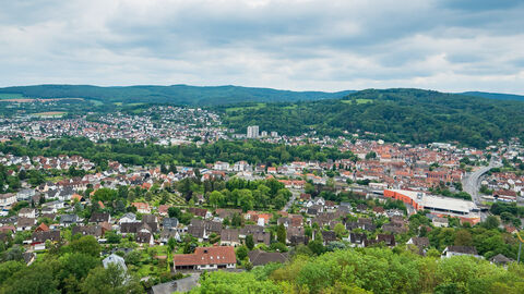 Ein Blick auf die Stadt Rotenburg